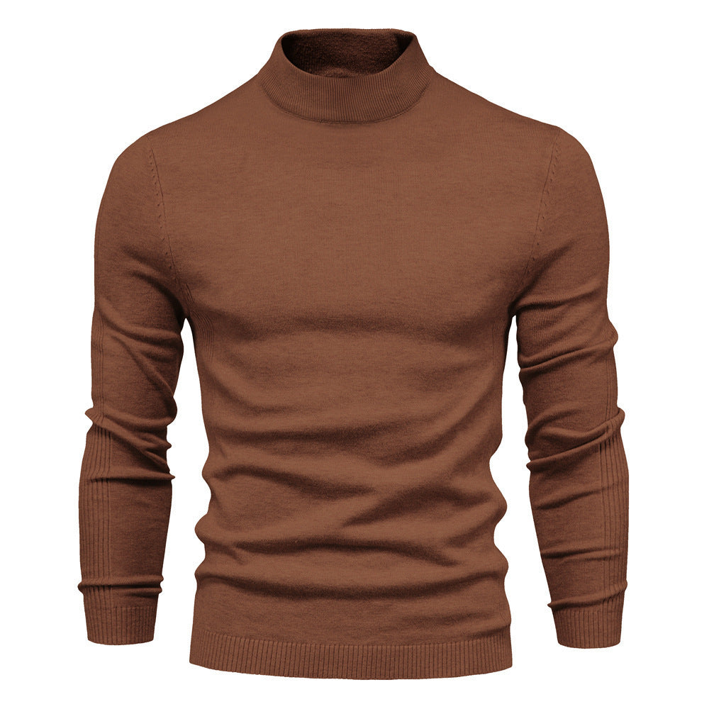 Herren stilvoller Rollkragenpullover aus weicher Merinowolle R&B