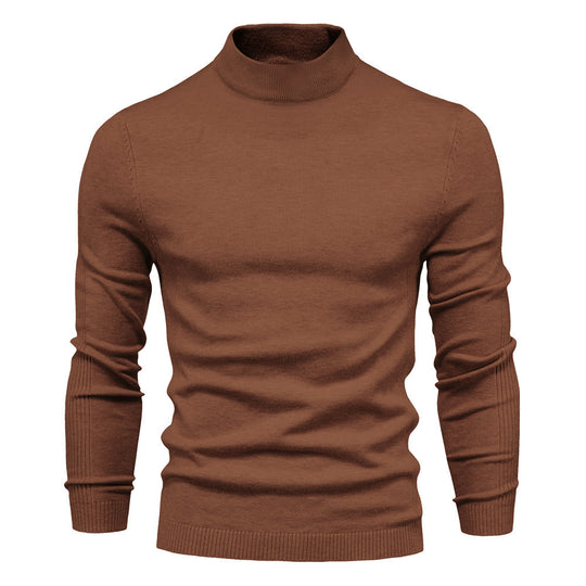 Herren stilvoller Rollkragenpullover aus weicher Merinowolle R&B