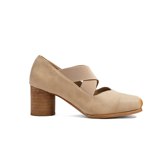 Damen elegante Ballerinas mit elastischen Riemen und glänzender Leder-Oberfläche R&B