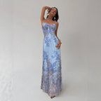 Damen Maxikleid mit floralem Design R&B