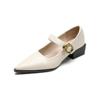Damen elegante Mary-Jane Schuhe mit modischem Schnallenverschluss