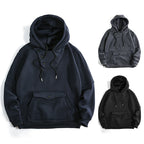 Herren lässiger Kapuzenpullover mit Knopfdetails und praktischen Taschen R&B