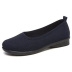 Damen Bequeme Strick-Ballerinas mit elastischem Einstieg R&B