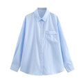 Damen Elegante und lässige Bluse mit feinen Streifen