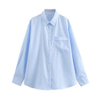 Damen Elegante und lässige Bluse mit feinen Streifen