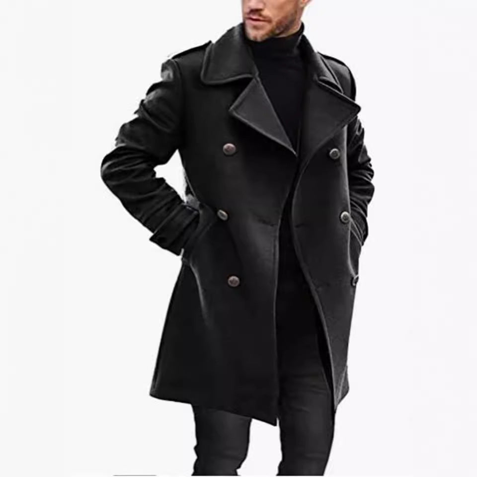 Herren eleganter und leichter Frühlingstrenchcoat R&B
