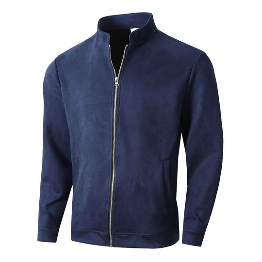 Herren Fleecejacke mit Stehkragen und seitlichen Taschen R&B