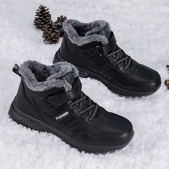 Damen Warmgefütterte Winterstiefel mit rutschfester Sohle und Klettverschluss R&B