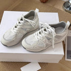 Damen Sportliche Freizeitsneaker mit atmungsaktiver Mesh-Oberfläche und rutschfester Sohle R&B