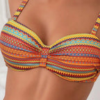 Damen Hochgeschnittener Bikini mit eleganten Seitenschnürungen R&B