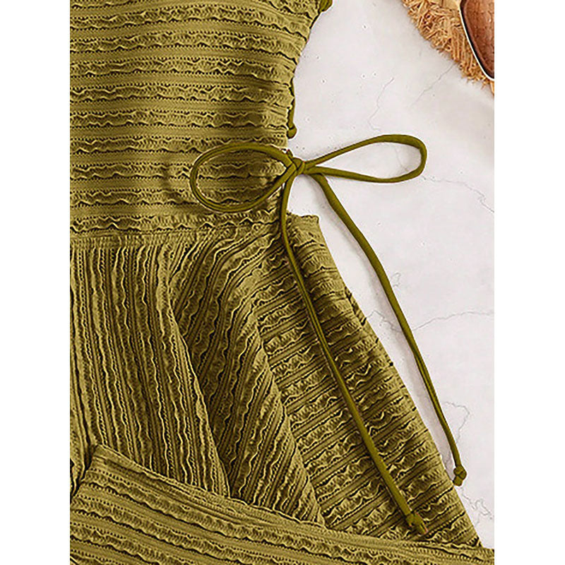 Damen Tankini-Set mit verstellbaren Trägern und elegantem Wickeldetail R&B