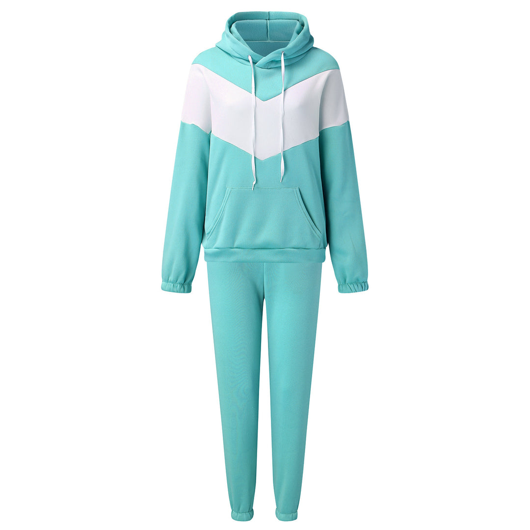 Damen Sportliches Set aus Fleece-Hoodie und Jogginghose mit hybridem Design R&B
