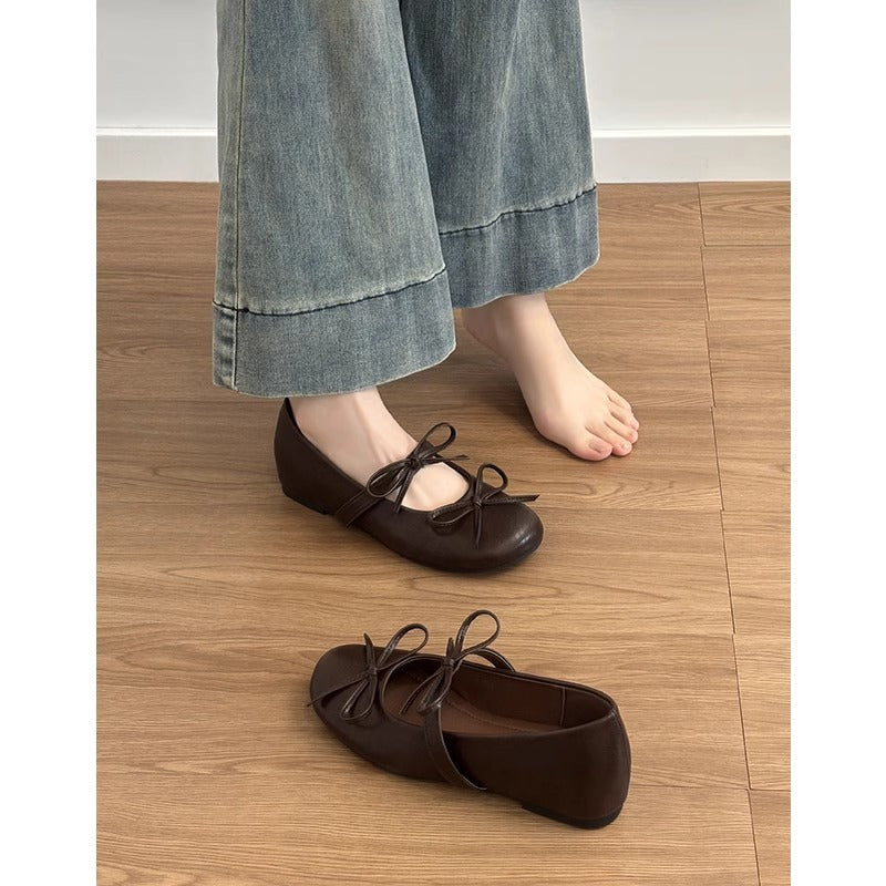 Damen Elegante Ballerinas mit verspieltem Schleifen-Design Heidi Mode