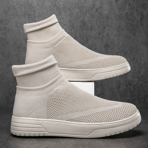 Damen Atmungsaktive Stricksneaker mit hohem Kragen R&B