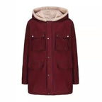 Damen modische Jacke mit weichem Futter und praktischen Taschen R&B
