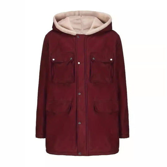 Damen modische Jacke mit weichem Futter und praktischen Taschen R&B