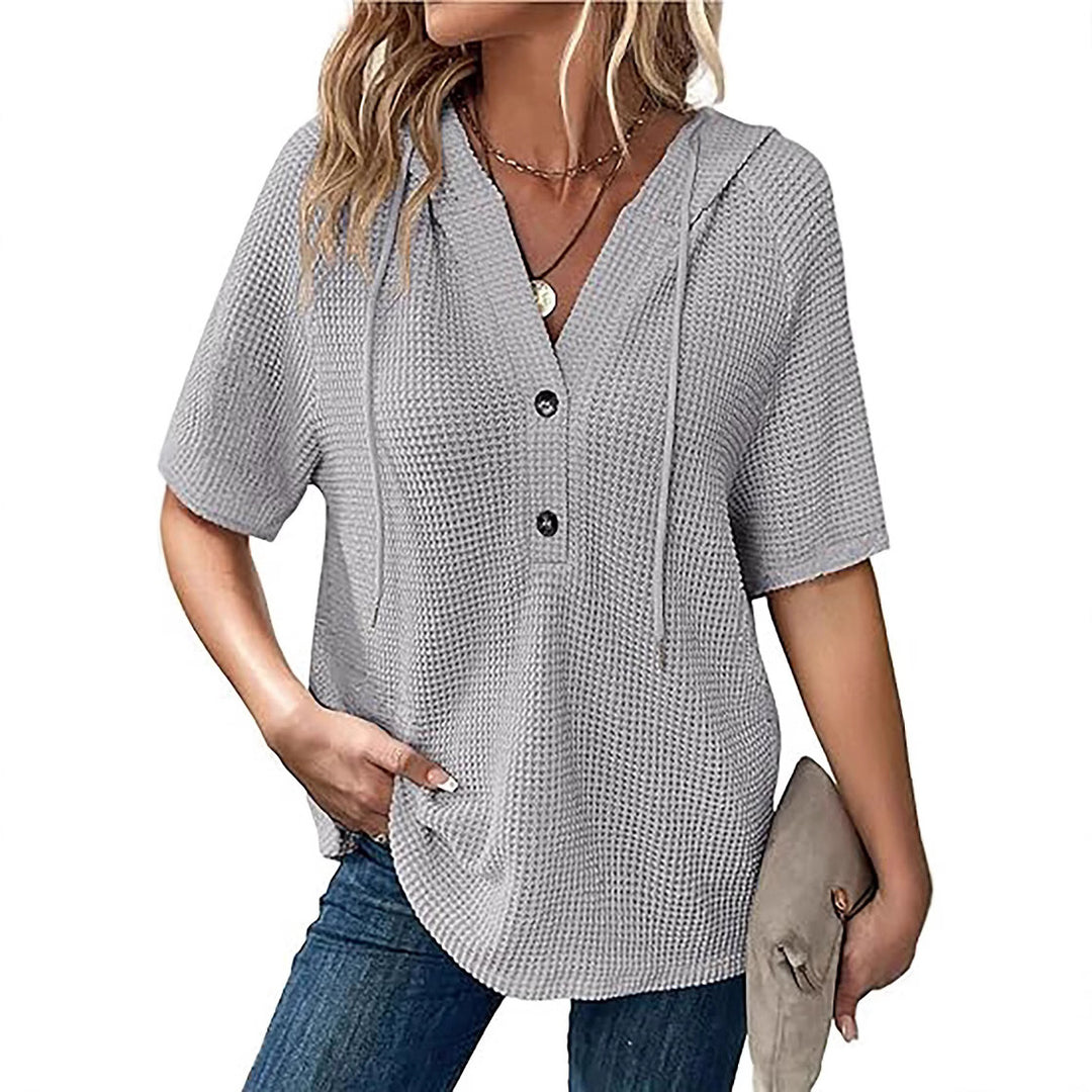 Damen Kapuzenshirt im Waffelmuster R&B