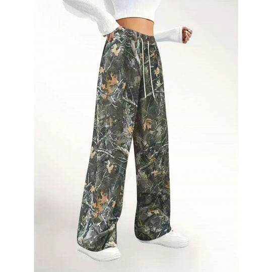 Damen Camouflage weite Hose R&B