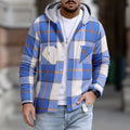 Herren Freizeitjacke mit Kapuze und Karomuster R&B