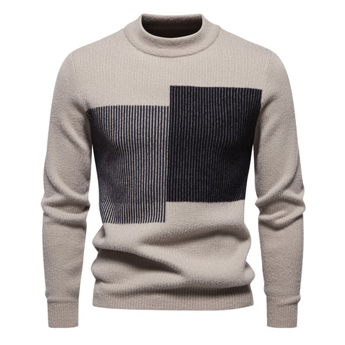 Herren hochwertiger Rollkragenpullover mit strukturiertem Design R&B
