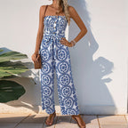 Damen Jumpsuit mit trendigem bandeau Design und praktischen Taschen R&B