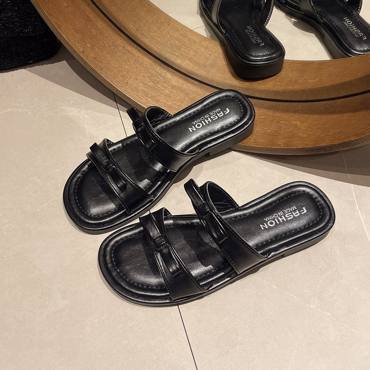 Damen glamouröse Riemchensandalen mit zierlicher Schleifenverzierung R&B