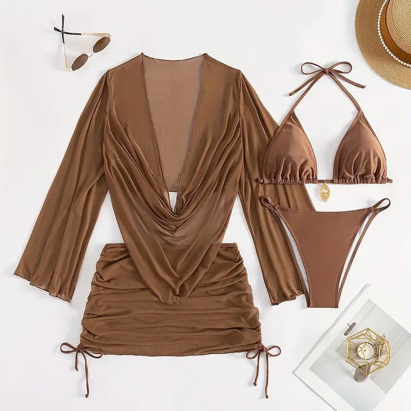 Damen Bikini-Set mit elegantem Wickeloberteil R&B