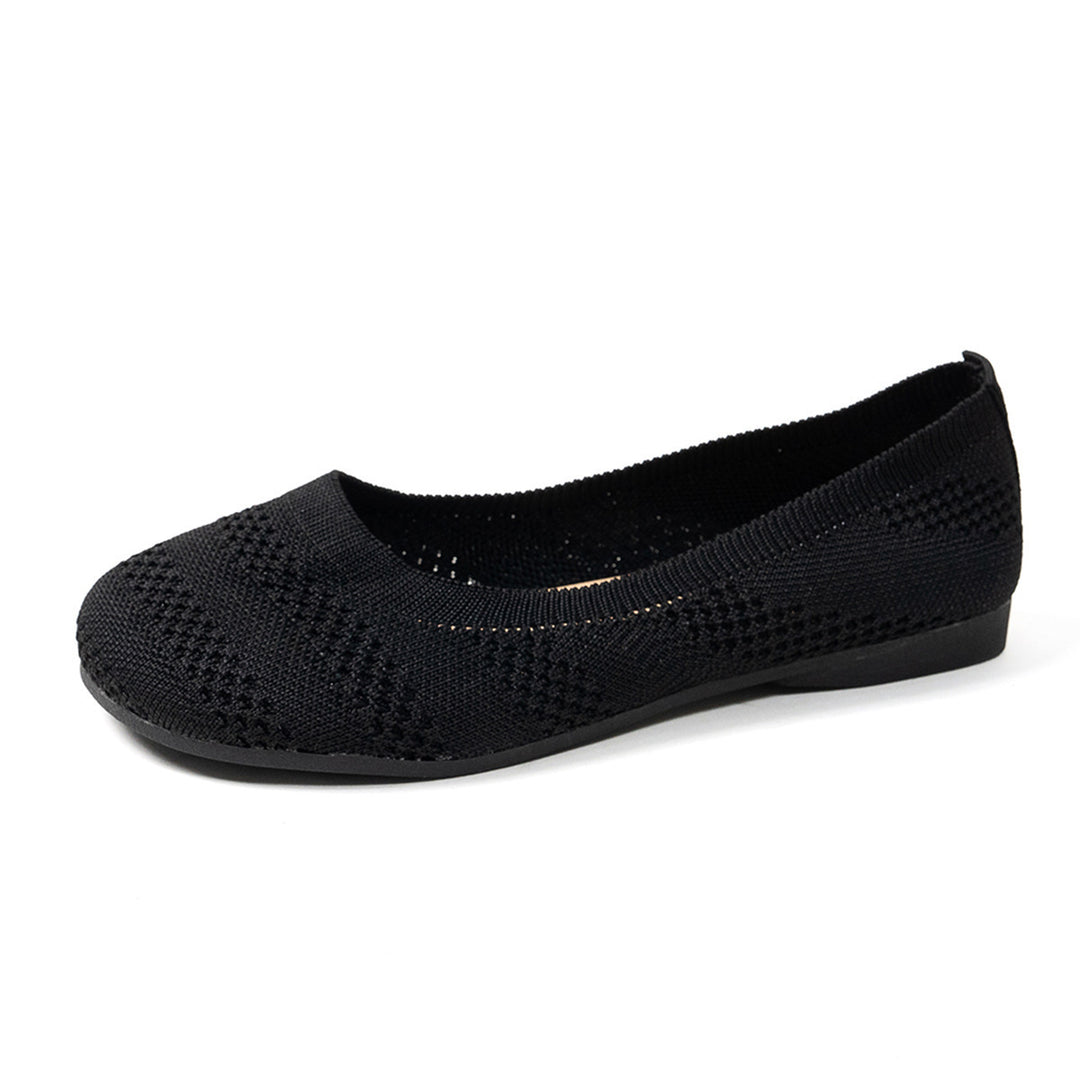 Damen Ballerinas mit elastischem Strickdesign und rutschfester Sohle R&B