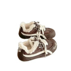 Damen warme und stylische Sneakers mit Fleece-Futter R&B