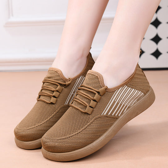 Damen Bequeme und stylische Freizeit-Sneaker mit elastischen Einsätzen R&B