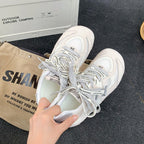 Damen Sportliche Sneakers mit atmungsaktivem Mesh-Obermaterial und rutschfester Sohle R&B