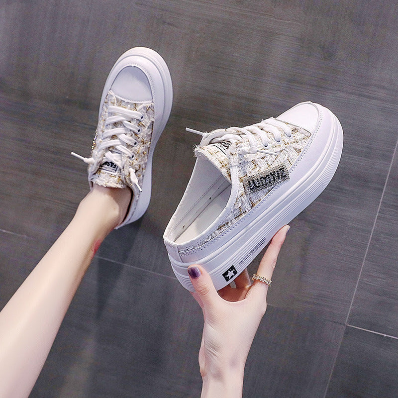 Damen Sportliche Sneaker mit modernem Schachbrettmuster und rutschfester Sohle