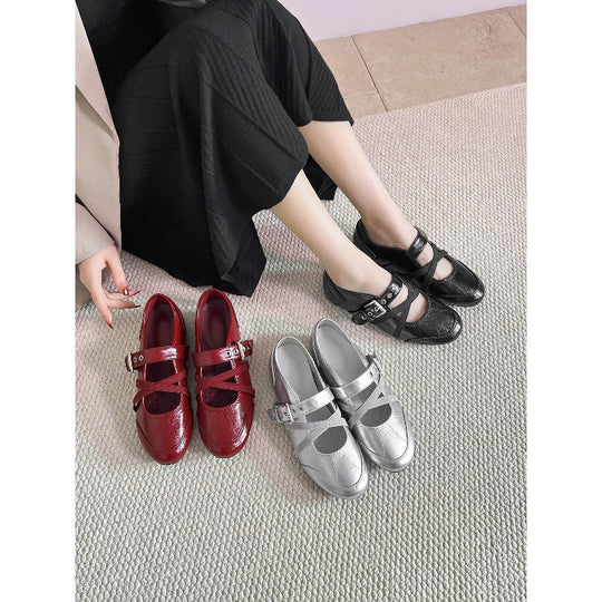Damen Ballerinas mit verstellbaren Riemchen und komfortabler Innensohle R&B