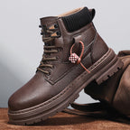 Damen robuste High-Top Stiefel mit atmungsaktivem Rippenkragen und rutschfester Sohle R&B