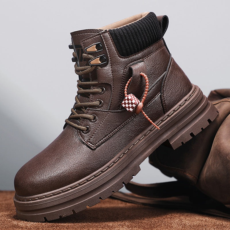 Damen robuste High-Top Stiefel mit atmungsaktivem Rippenkragen und rutschfester Sohle R&B