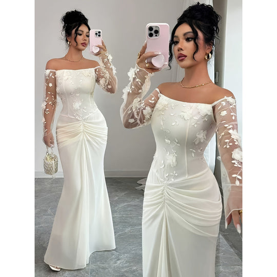 Damen Hochzeitskleid mit eleganten Stickereien R&B