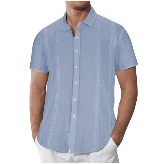Herren Kurzarmhemd mit stilvollem Strukturdesign R&B