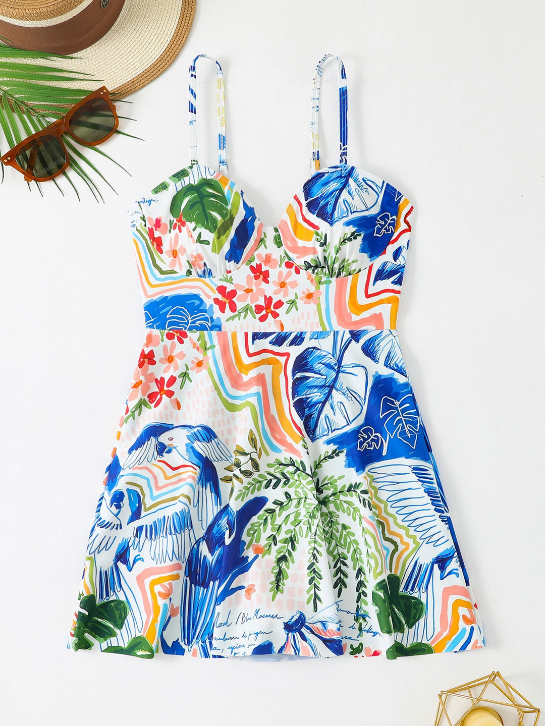 Damen Strandkleid mit floralem Design R&B