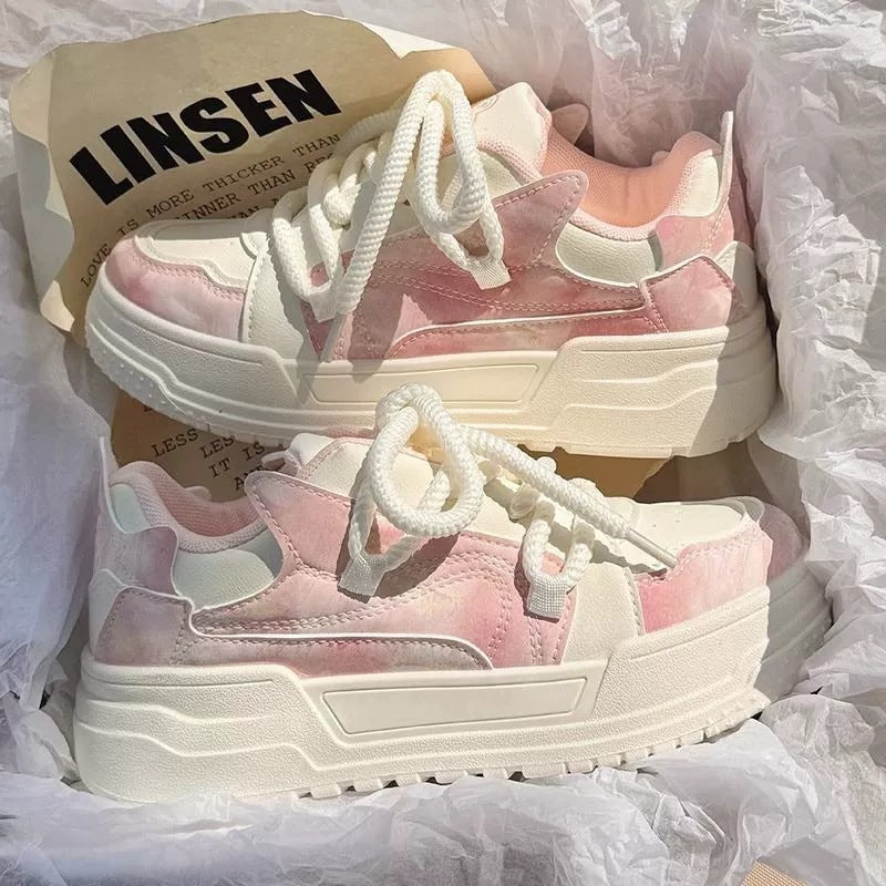 Damen Komfortable Chunky Sneakers mit atmungsaktivem Obermaterial und weicher Dämpfung R&B