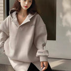 Damen Sportliches Oversized Poloshirt R&B