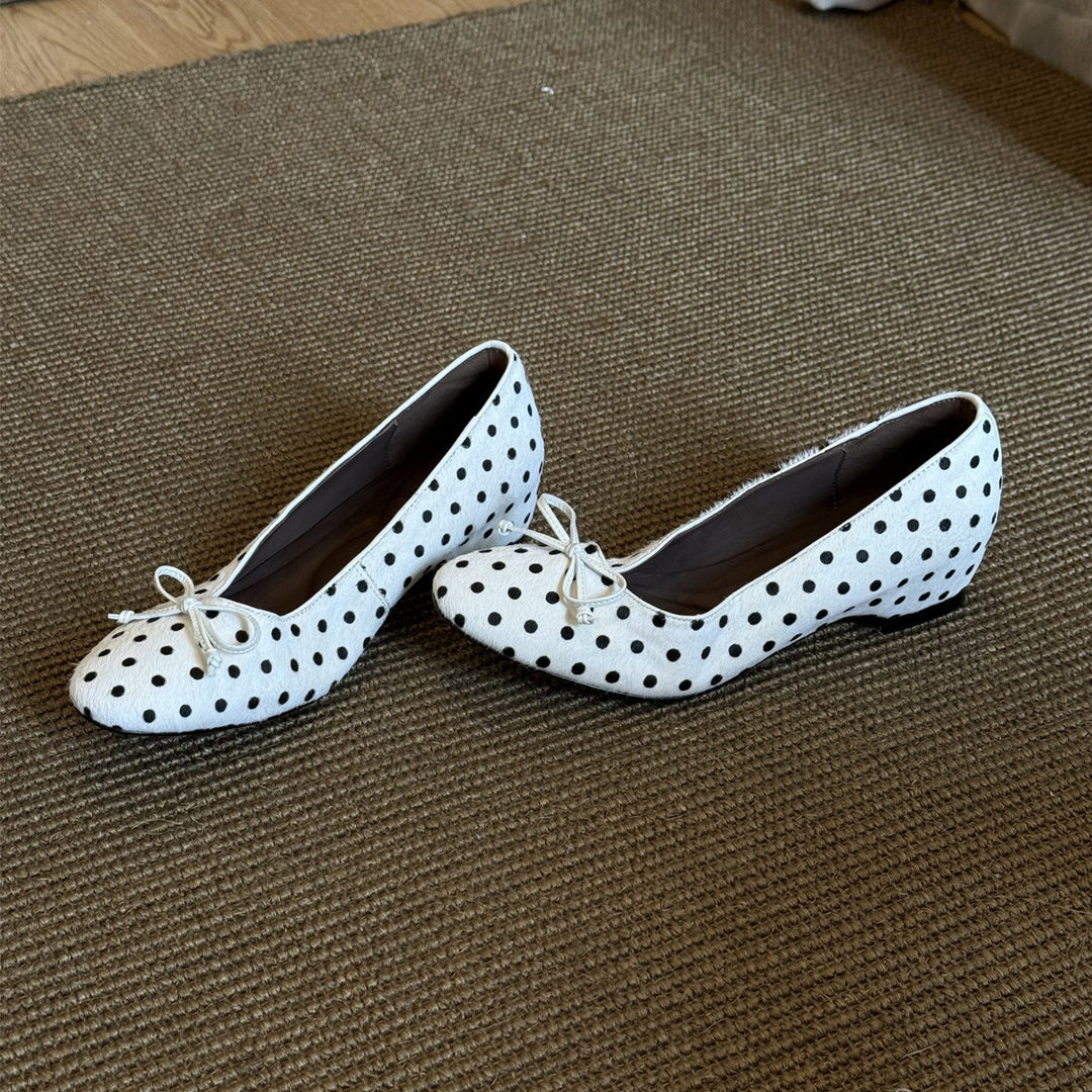 Damen Ballerinas mit modischem Punktedesign und bequemer Passform R&B