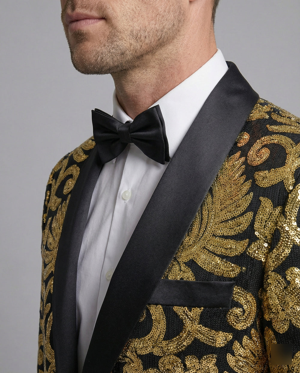 Herren glamouröses Pailletten-Anzugset R&B