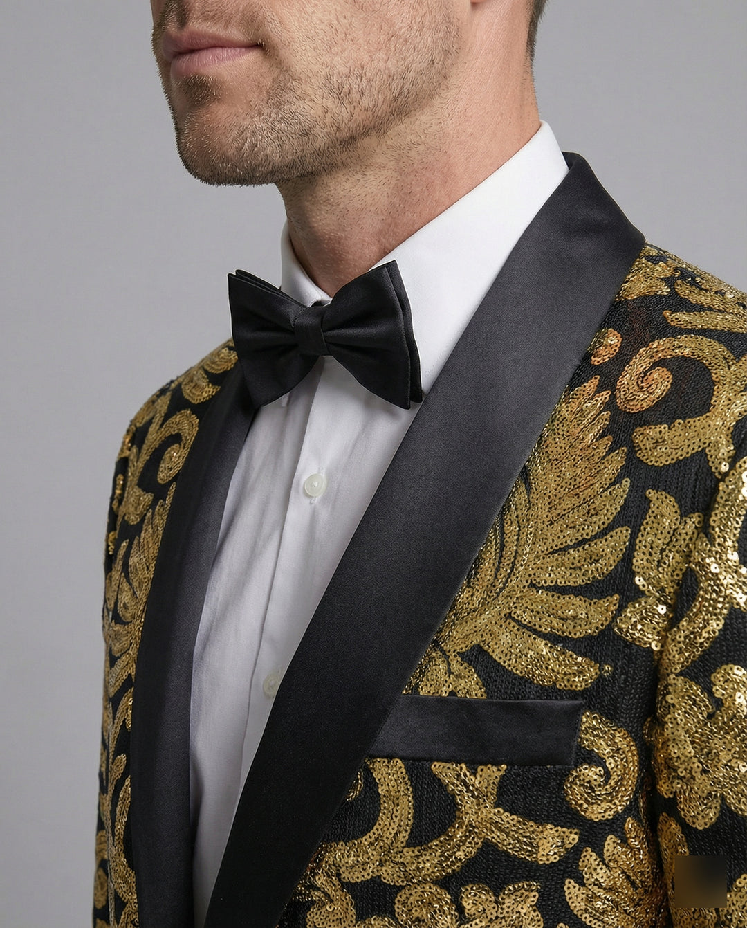 Herren glamouröses Pailletten-Anzugset R&B