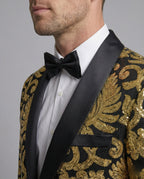 Herren glamouröses Pailletten-Anzugset R&B
