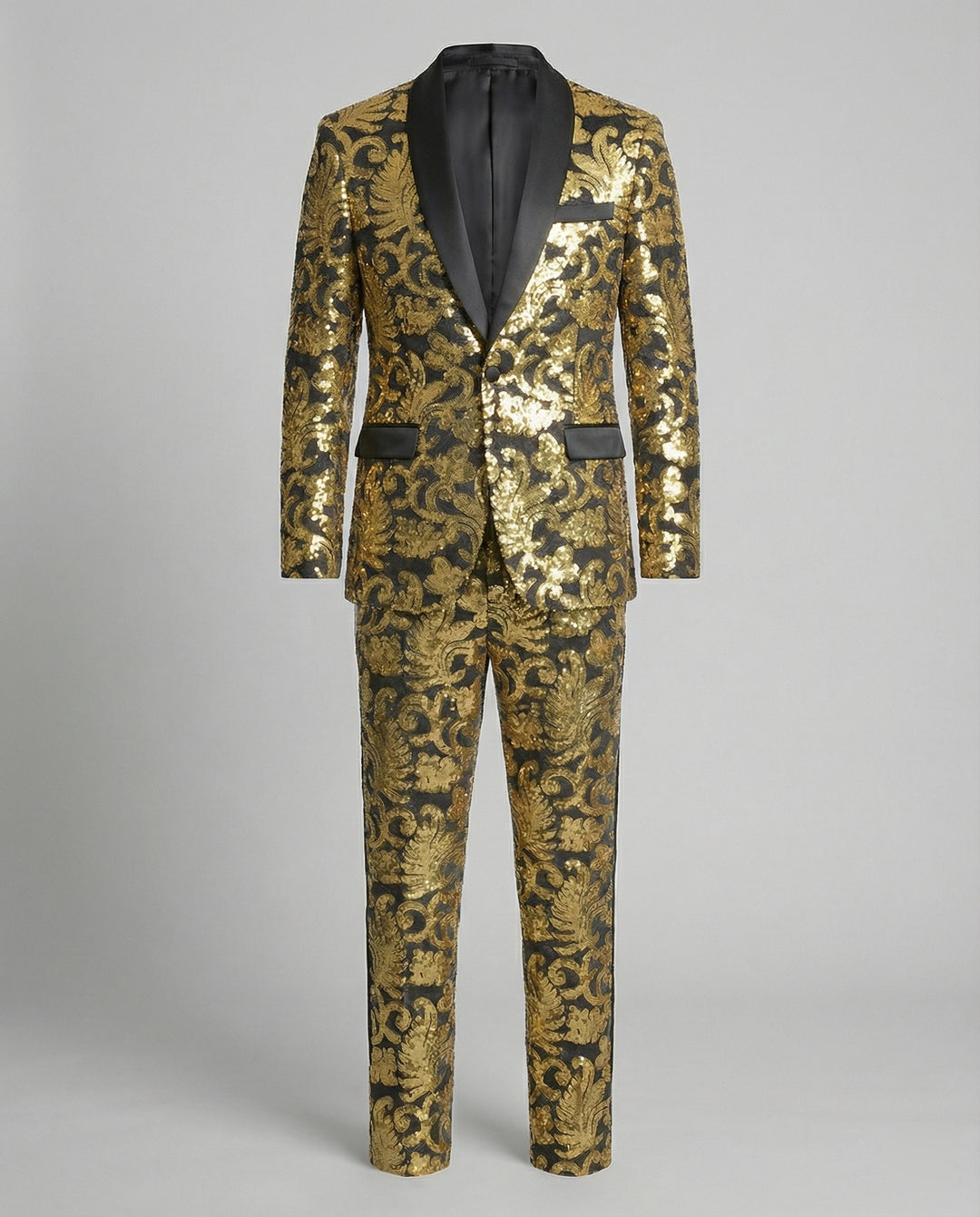 Herren glamouröses Pailletten-Anzugset R&B