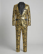 Herren glamouröses Pailletten-Anzugset R&B