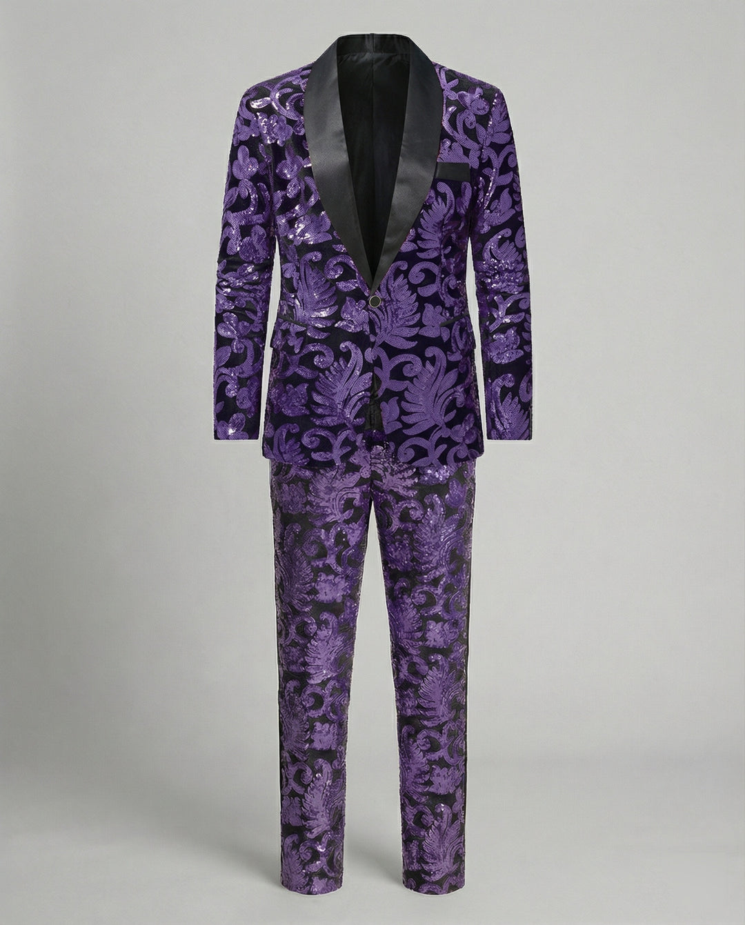 Herren glamouröses Pailletten-Anzugset R&B