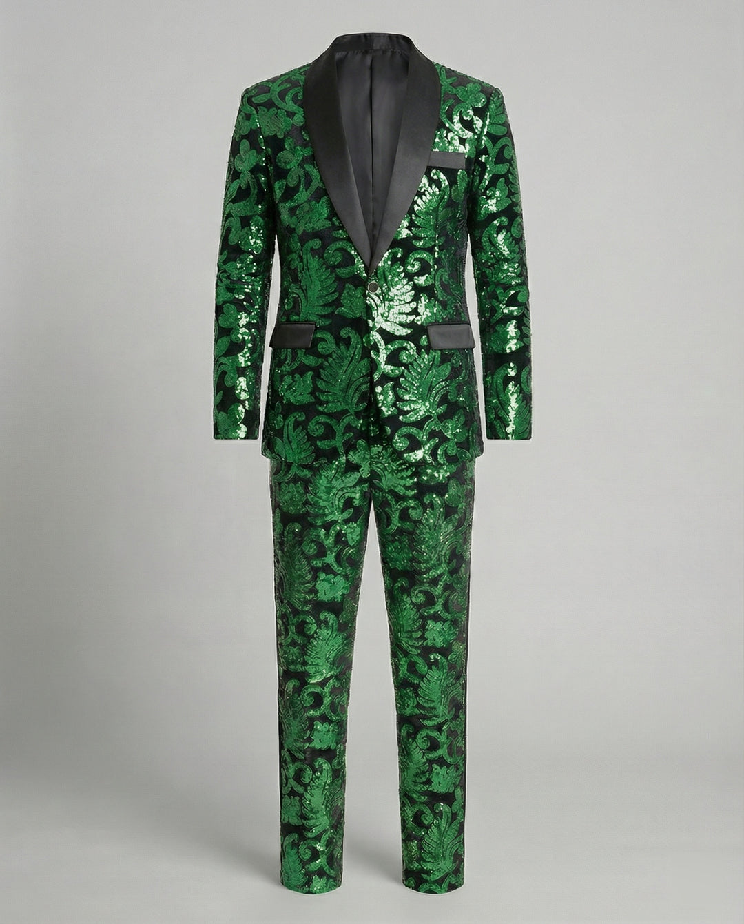 Herren glamouröses Pailletten-Anzugset R&B