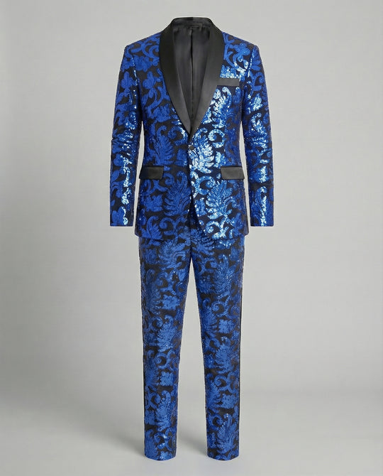 Herren glamouröses Pailletten-Anzugset R&B