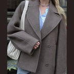 Damen Oversized Wollmantel R&B